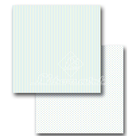 Papel Scrapbook Litocart 30,5x30,5 LSCD-002 Poá e Listras Verde e Azul