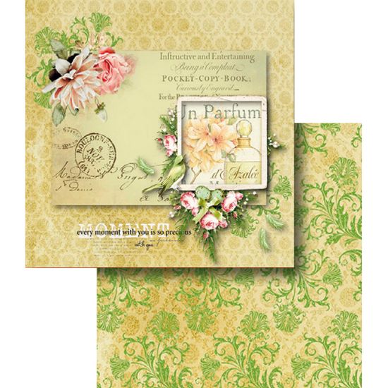 Papel Scrapbook Litocart 30,5x30,5 LSCD-264 Perfume e Arabesco