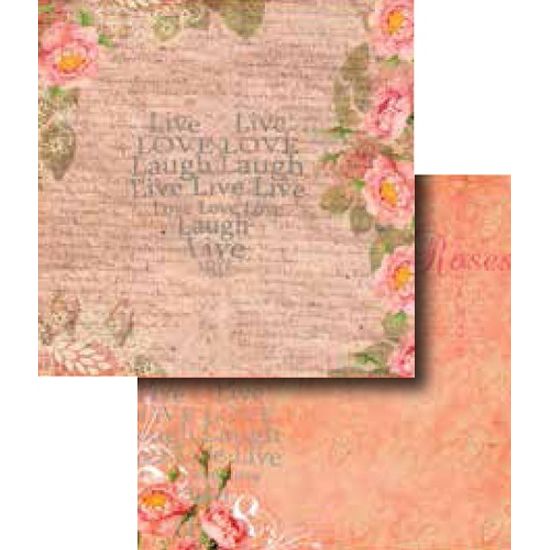 Papel Scrapbook Litocart 30,5x30,5 LSCD-269 Rosa Love
