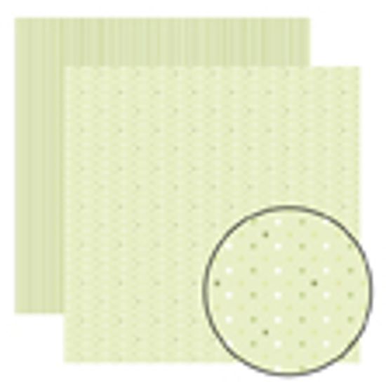 Papel Scrapbook Toke e Crie 30,5x30,5 KFSB232 Poá e Listras Verde