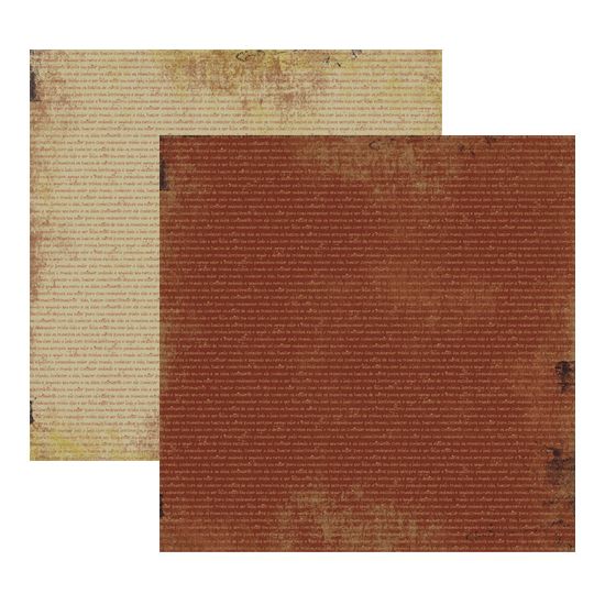 Papel Scrapbook Toke e Crie 30,5x30,5 KFSB178 Vintage Manuscrito Marrom