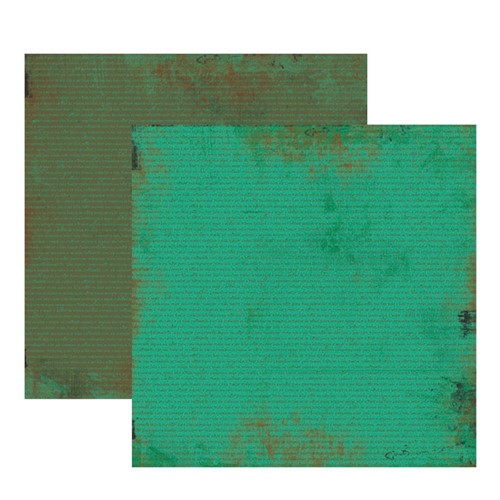 Papel Scrapbook Toke e Crie 30,5x30,5 KFSB190 Manuscrito Verde