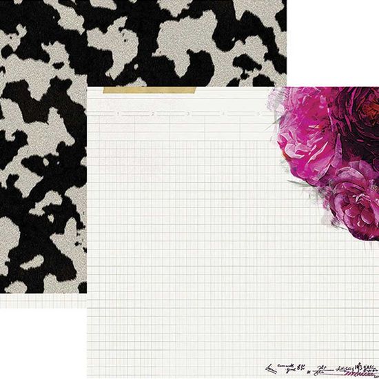 Papel Scrapbook WER154 30,5x30,5 Heidi Swapp Floral