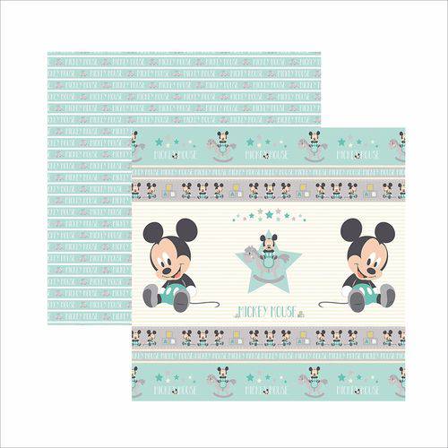 Papel Scrapfesta Disney Baby Mickey Fitas e Rótulos Sdfd033 - Toke e Crie