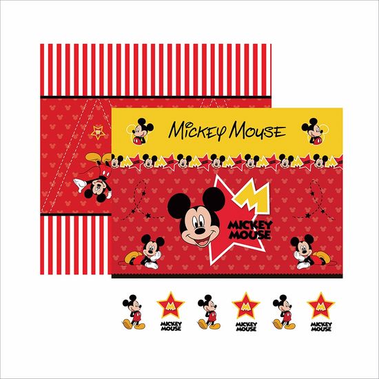 Papel ScrapFesta Disney Mickey Mouse Cenário e Bandeirolas SDFD012 - Toke e Crie