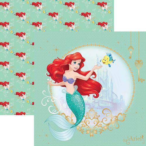 Papel Scrapfesta Disney Princesa Ariel Guirlanda Sdfd-081 - Toke e Crie