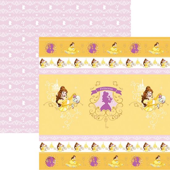 Papel ScrapFesta Disney Princesa Bela Fitas e Rótulos SDFD065 - Toke e Crie