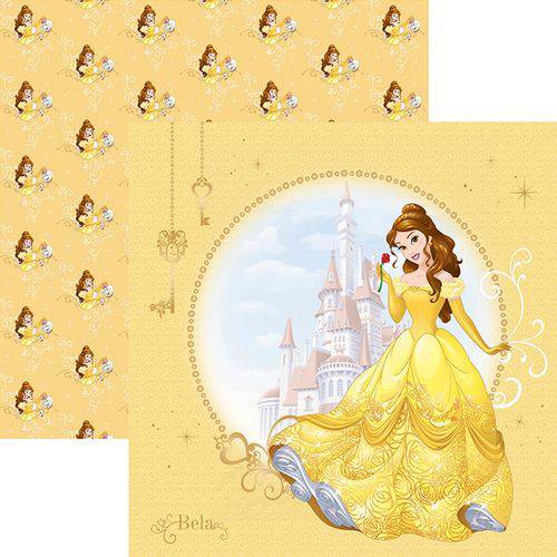 Papel Scrapfesta Disney Princesa Bela Guirlanda Sdfd-063 - Toke e Crie