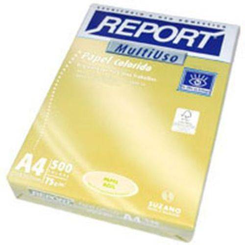 Papel Sulfite A4 Colorido Report Multiuso 75 G Amarelo Suzano Pct/500