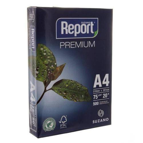Papel Suzano Report Premium 075/M² BR 210x297 - 500 Folhas