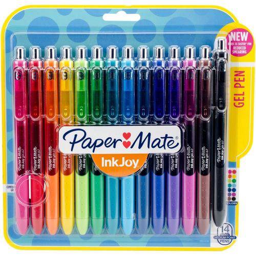 Paper Mate Kit 14 Canetas Ink Joy Gel Pens 0,7 Mm