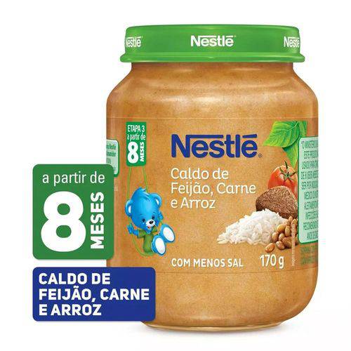 Papinha Caldo de Feijão, Carne e Arroz Nestlé 170g