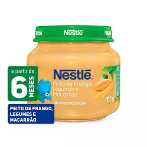 Papinha Infantil Frango, Legumes e Macarrão Nestlé 115g