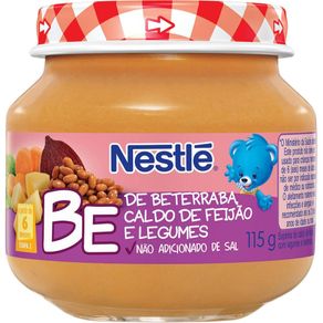 Papinha Infantil Sabor Beterraba, Caldo de Feijão e Legumes Nestlé 115g