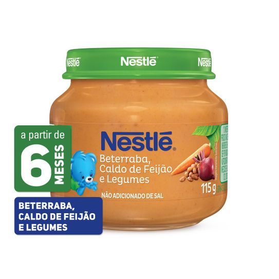 Papinha Nestlé Beterraba, Caldo de Feijão e Legumes 115g