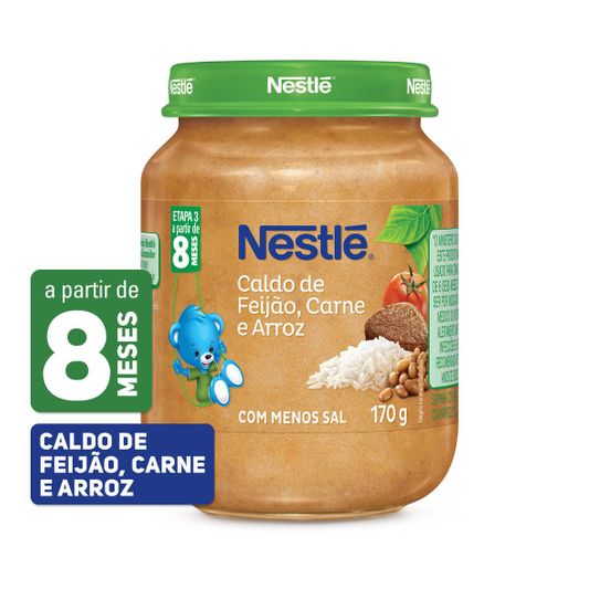 Papinha Nestlé Caldo de Feijão, Carne e Arroz 170g