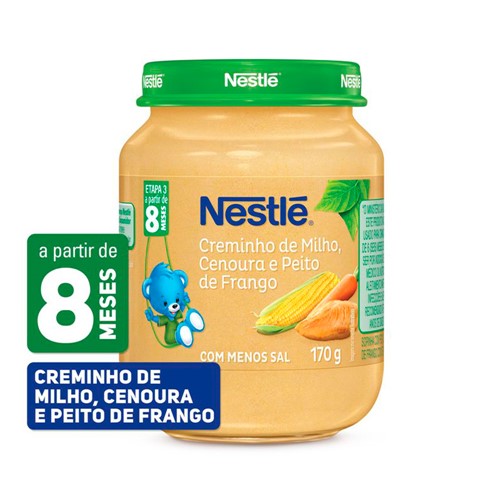 Papinha Nestlé de Creminho de Milho com Cenoura e Peito de Frango com 170g