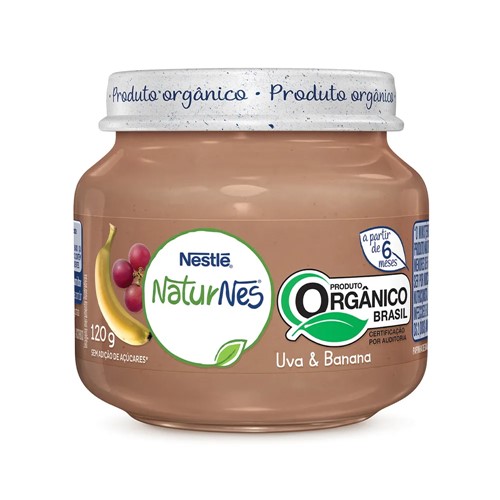 Papinha Nestlé NaturNes Orgânico Uva e Banana 120g