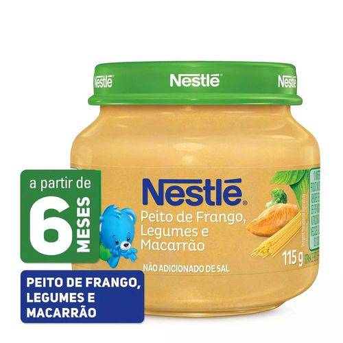 Papinha Nestlé Peito de Frango, Legumes e Macarrão 115g