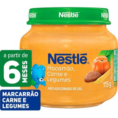 Papinha Sabor Carne Legumes e Macarrão Nestlé 115g