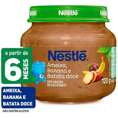 Papinha Sabor de Ameixa, Banana e Batata Doce Nestlé 120g