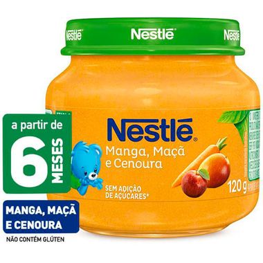 Papinha Sabor de Manga, Maçã e Cenoura Nestlé 120g
