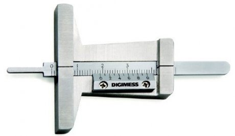 Paquímetro de Profundidade para Sulcos de Pneus - 30mm - Leit. 0,1mm - Digimess