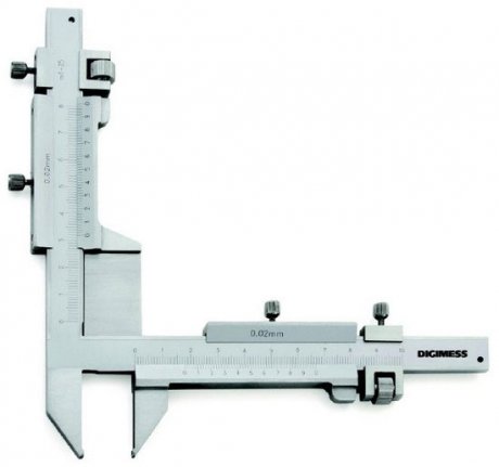 Paquímetro (Dentes de Engrenagens) - 1-25mm - Leit. 0,02mm - Digimess