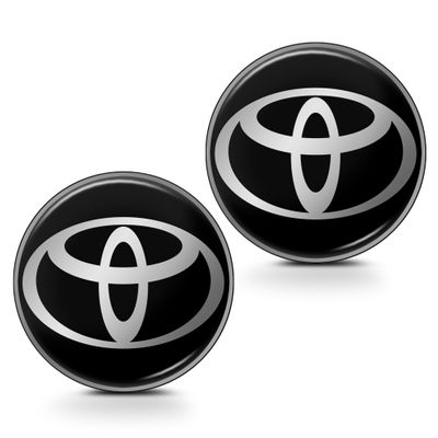 Par de Adesivo Emblema Resinado para Chave Canivete - Linha Toyota