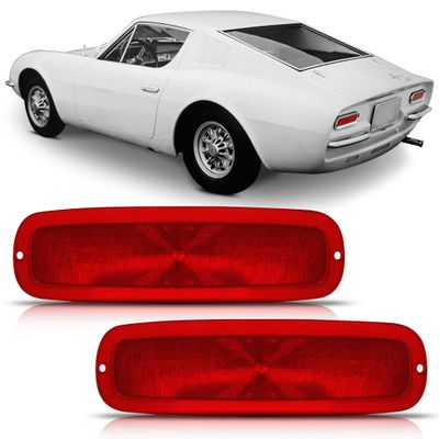 Par de Lentes da Lanterna Traseira Puma GT 1967 1968 1969 - Vermelha