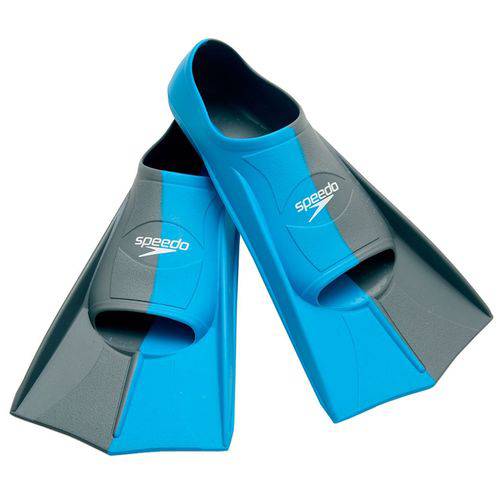 Par de Nadadeiras Training Fin Dual Azul Silicone Speedo - Par de Nadadeiras Training Fin Dual Azul