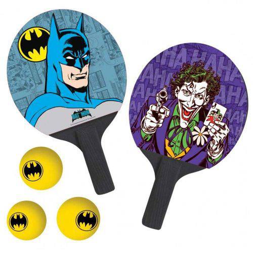 Par de Raquetes Ping Pong 3 Bolas Joker & Batman: The Face Bel Fix