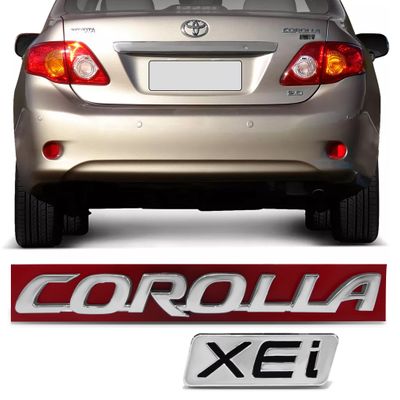 Par Emblema do Porta Malas - Corolla XEi 2009 a 2018