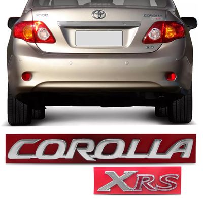 Par Emblema do Porta Malas - Corolla XRS 2013 a 2019