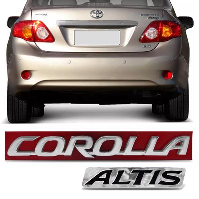 Par Emblema Letreiro do Porta Malas - Corolla Altis 2011 a 2018