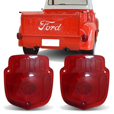 Par Lente da Lanterna Traseira Pick-up Ford F100 F600 1953 a 1961