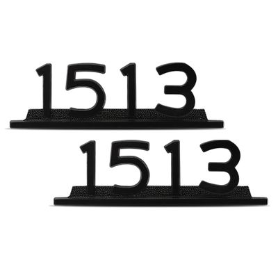 Par Letreiro Emblema Mercedes 1513 1970 a 1987 - de Metal - Preto