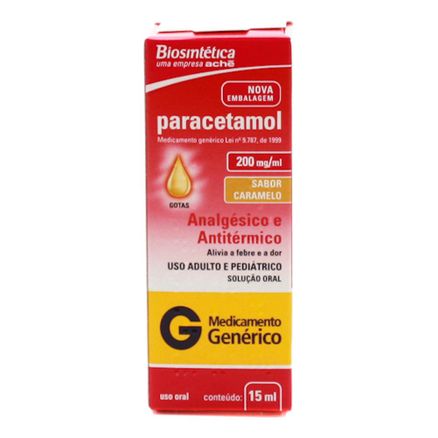 Paracetamol 200mg Gotas 15ml Generico Biosintética