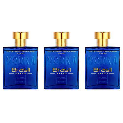 Paris Elysees Vodka Brasil Blue Perfume 100ml (kit C/03)