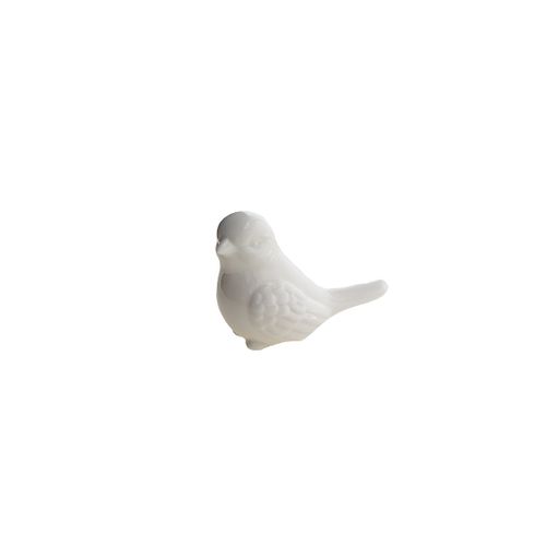 Pássaro Decorativo Branco 8,3cm