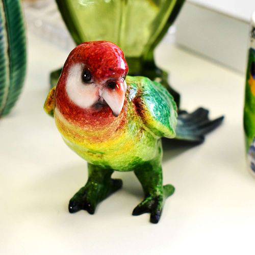 Pássaro Decorativo de Resina Colorido - 57773