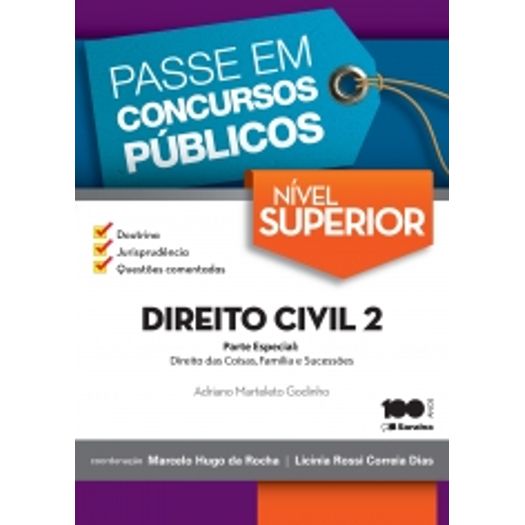 Passe em Concursos Publicos Nivel Superior - Direito Civil 2 - Parte Especial - Saraiva
