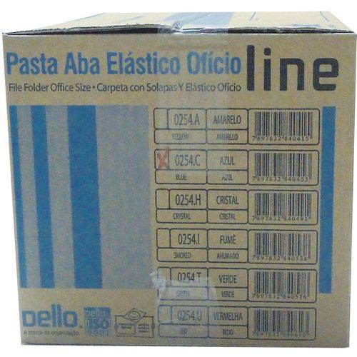 Pasta Aba Elastica Plastica Oficio Azul Delloline Dello Pct.c/10