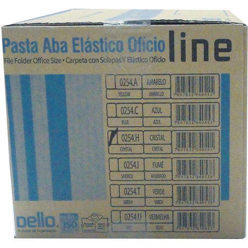 Pasta Aba Elastica Plastica Oficio Cristal Delloline Dello Pct.c/10