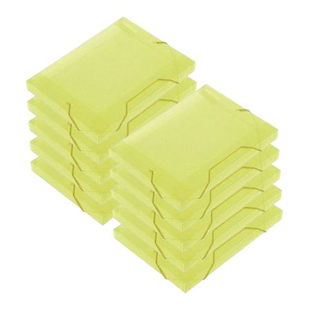 Pasta Aba Elástico Ofício 18mm Soft Pct 10 Un. Polibrás - Amarela