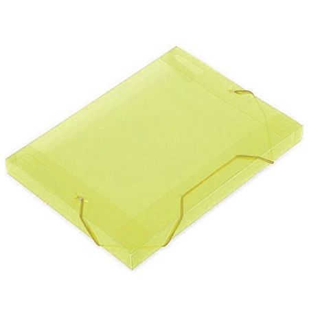 Pasta Aba Elástico Ofício 18mm Soft Polibrás - Amarela
