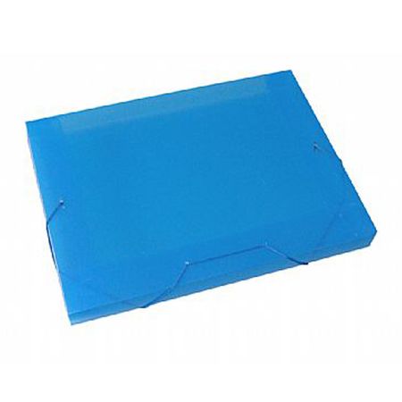 Pasta Aba Elástico Ofício 55mm Soft Polibrás - Azul