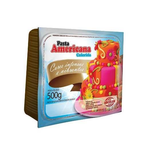Pasta Americana Arcolor Colorida Rosa Bebê 500g