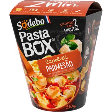 Pasta Box Capeletti Parmesão com Molho Cremoso de Tomate Sodebo 310g