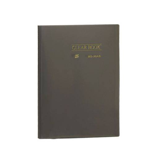 Pasta Catálogo 20 Sacos - A4 - Polipropileno - Transparente - Clear Book - FUME - YES